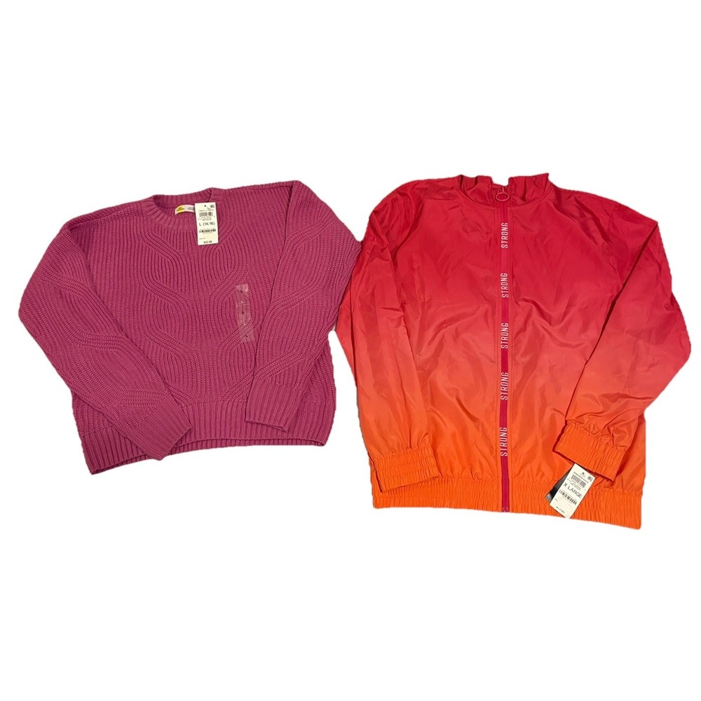 Girls Clothing Bundle NWT Ideology Windbreaker  XL & Epic Threads Cardigan L 2pc